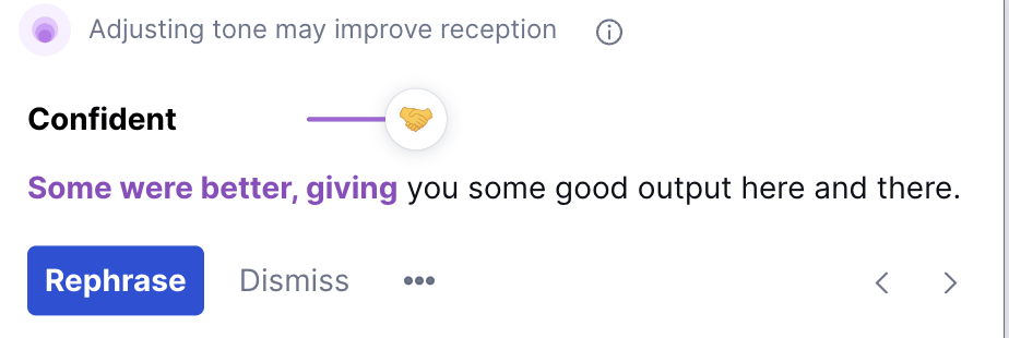 Grammarly confidence update