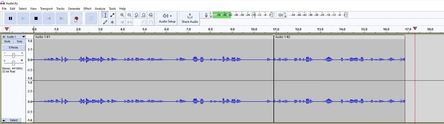 audacity recording