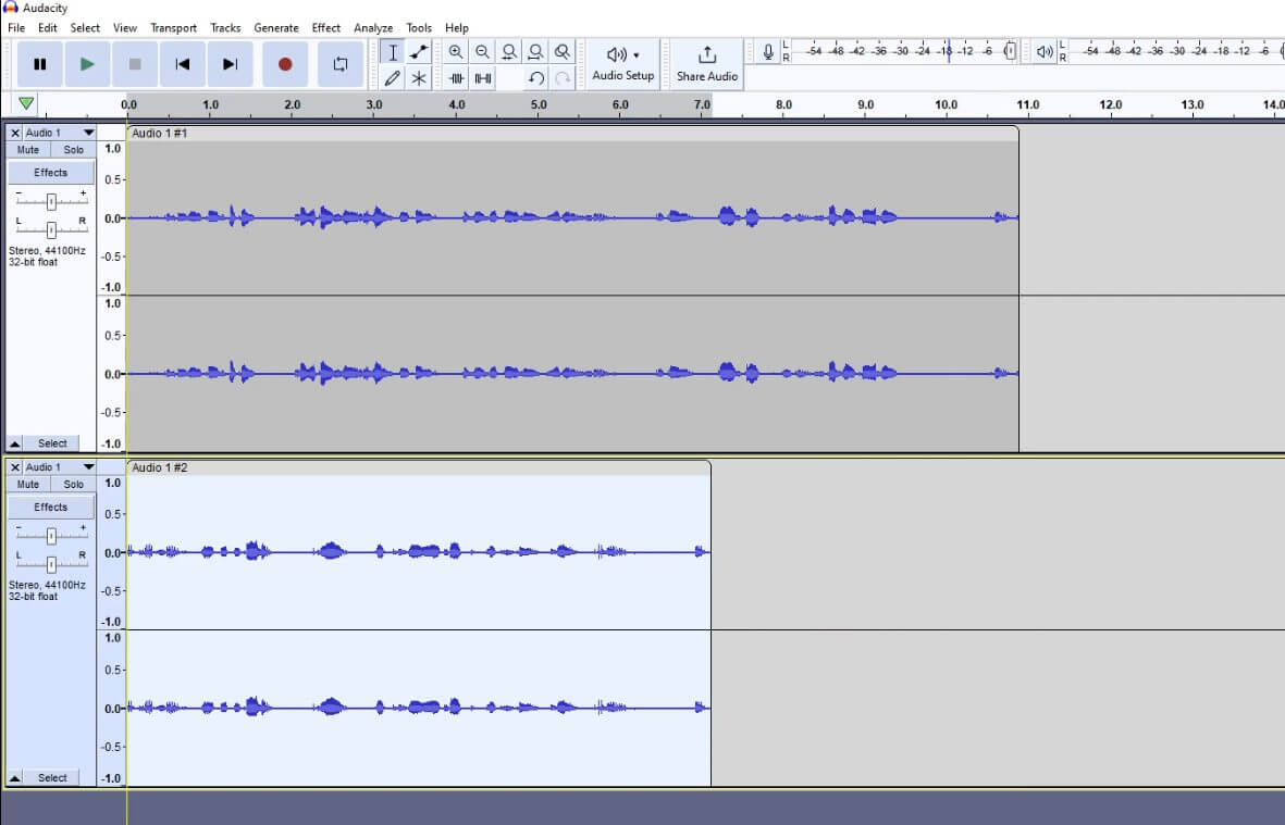 audacity editing