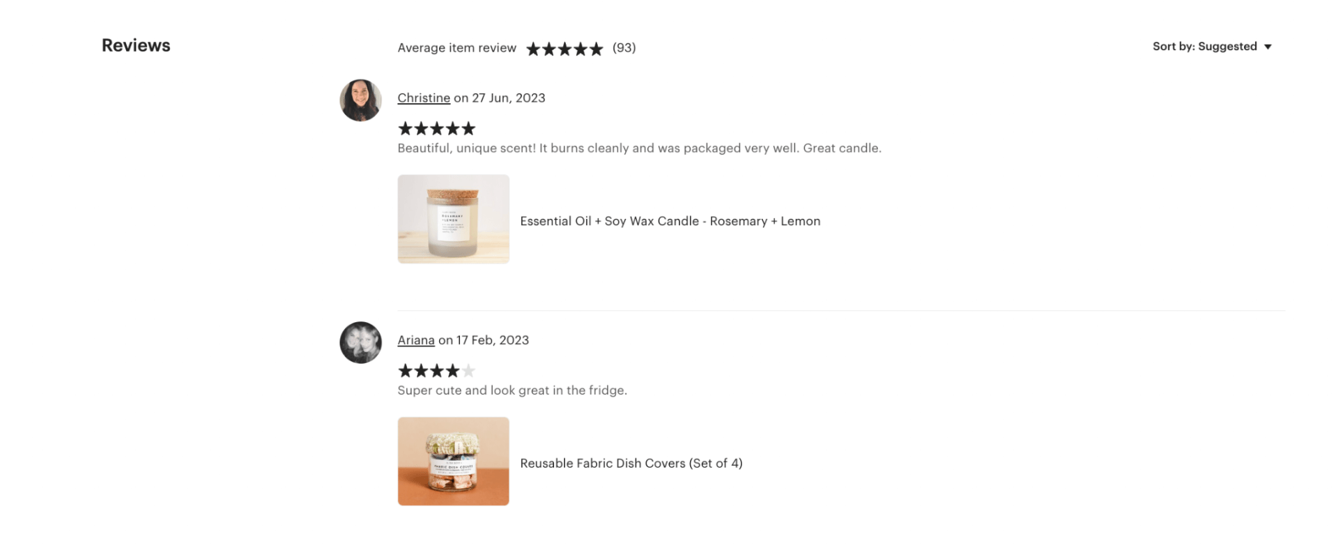 etsy reviews