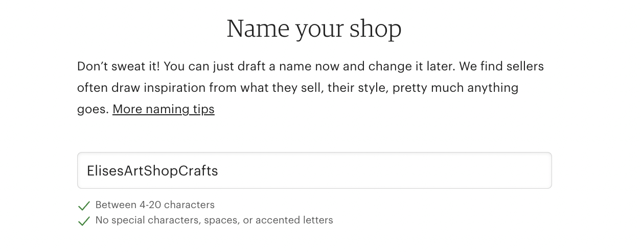 etsy name your shop