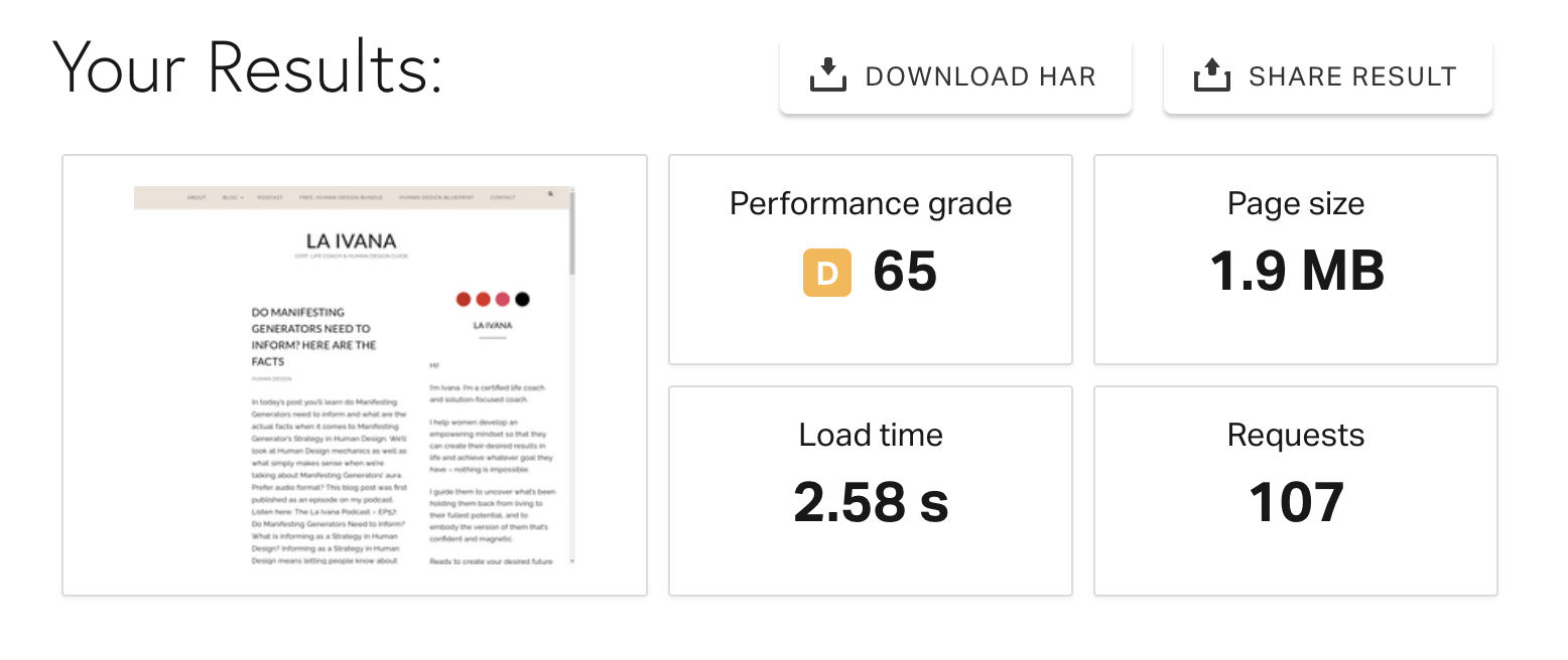 BlueHost results