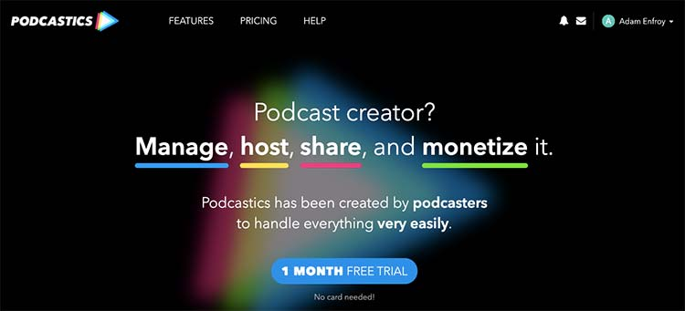 podcastics homepage