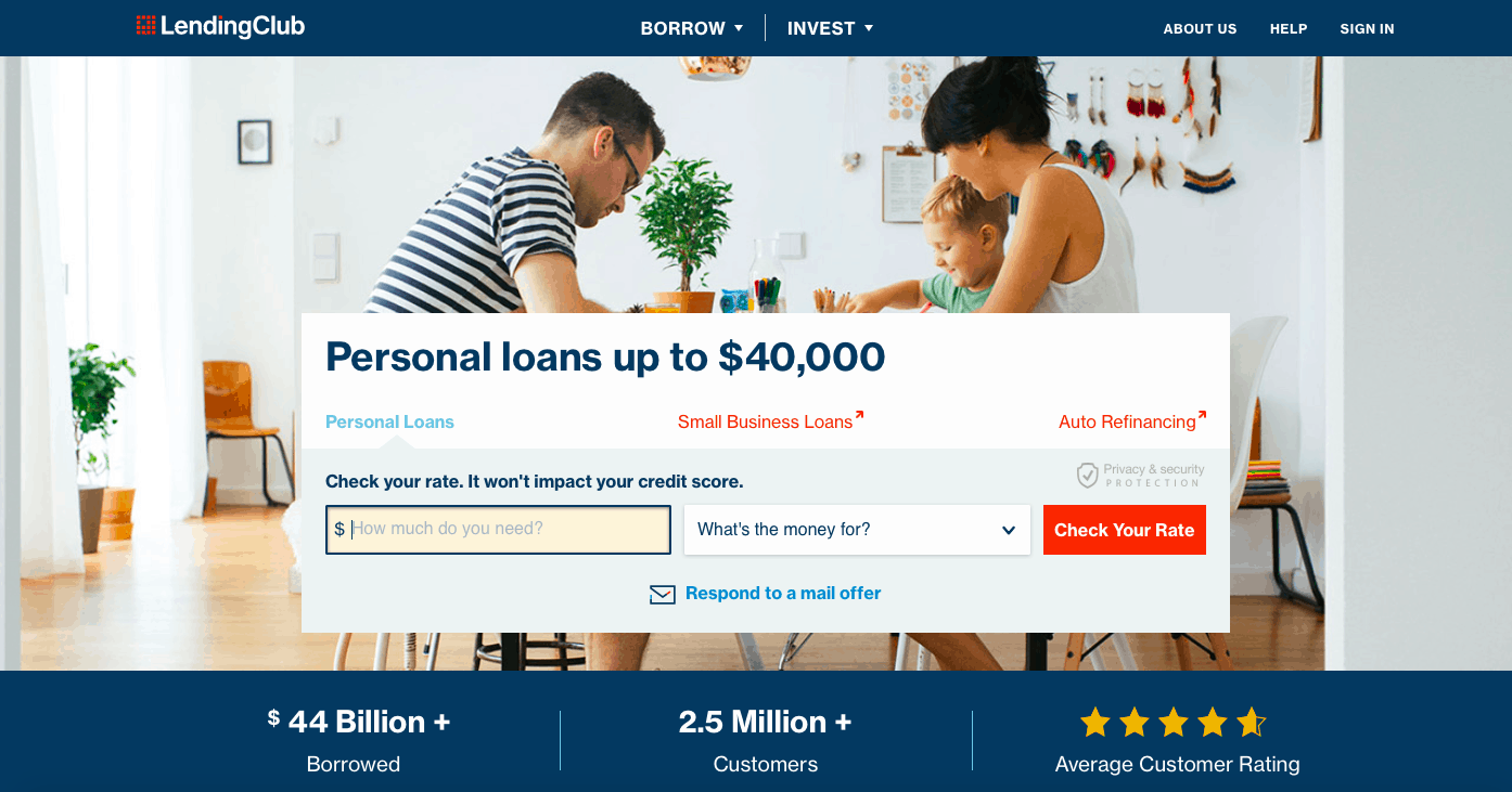 Lending Clud Home Page