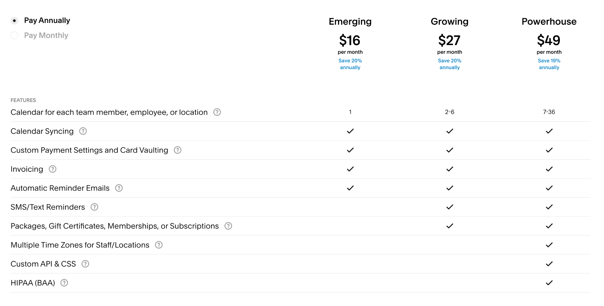 Acuity Scheduling pricing