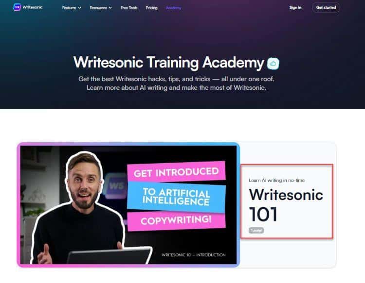 writesonic academy