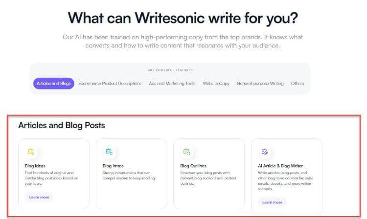 writesonic features