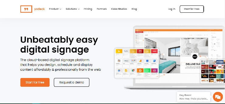 Yodeck Homepage