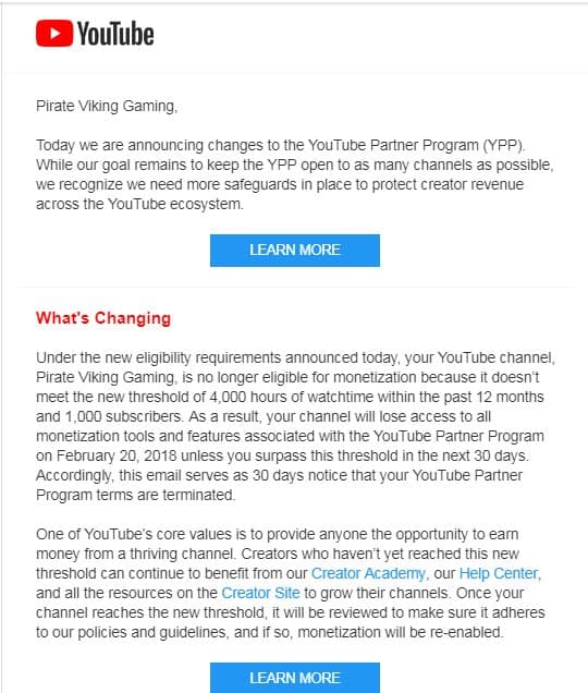 YouTube Eligibility