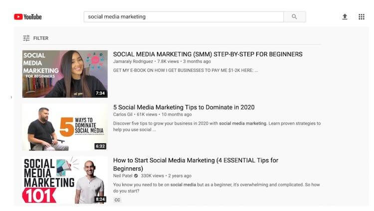 YouTube Search Results for Social Media Marketing