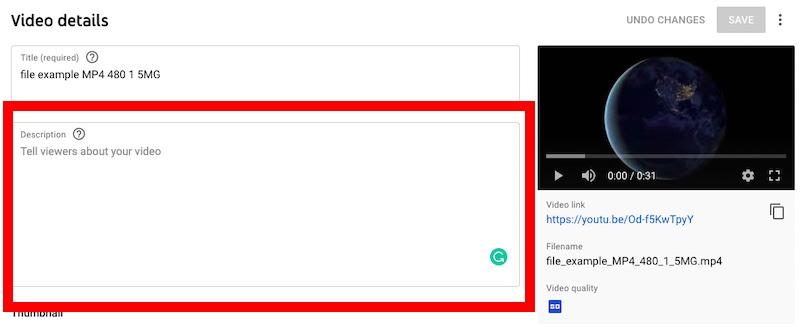 YouTube Studio Chapters