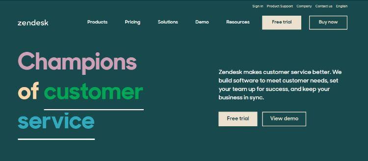 zendesk homepage
