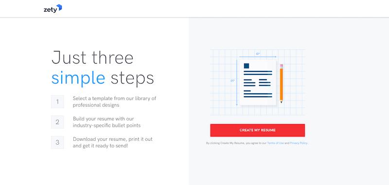 Zety professional resume builder