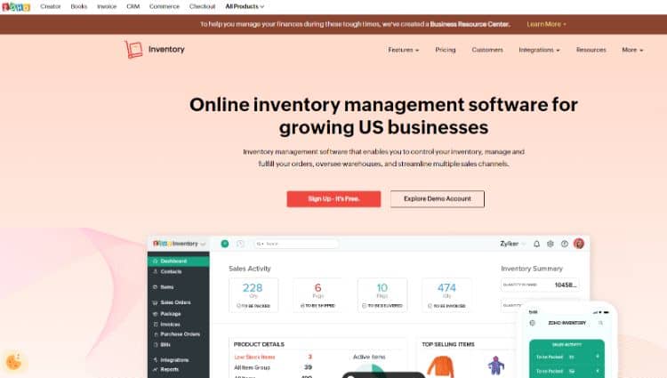 zoho inventory