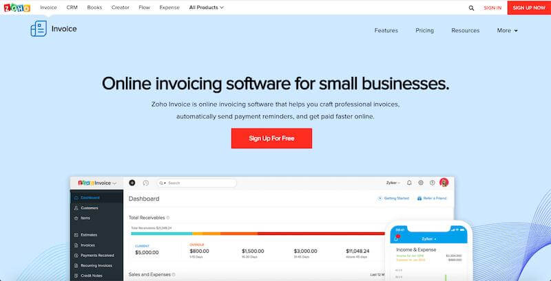 Zoho Invoice