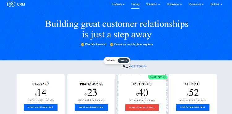 zoho pricing
