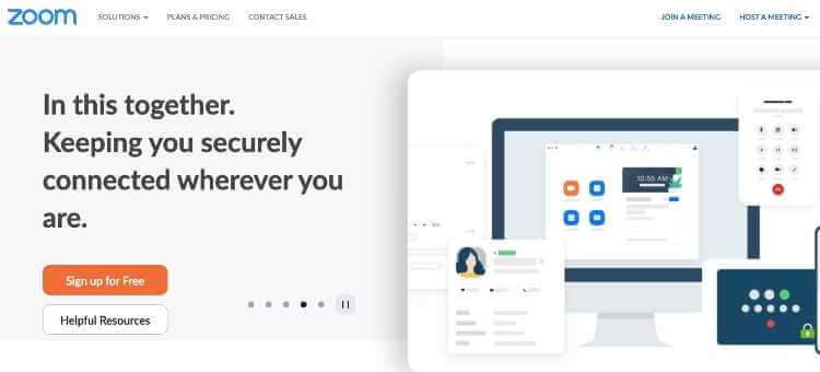 Zoom Homepage